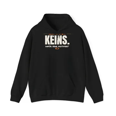 Mein Talent: keins. Dafür sehr motiviert – Hoodie in Schwarz
