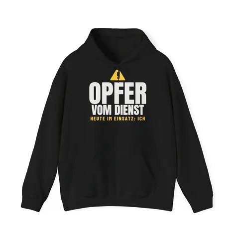 Opfer vom Dienst – Hoodie in Schwarz